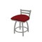 Holland Bar Stool Co 18" Low Back Swivel Vanity Stool, Nickel Finish, Graph Ruby Seat 41118AN016 - alternate 1